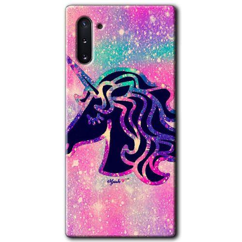 Potkal Hediye Fabrikası Samsung Galaxy Note 10 HD Baskılı Kılıf + 9D Tam Ekran Koruyucu - Unicorn Kristal