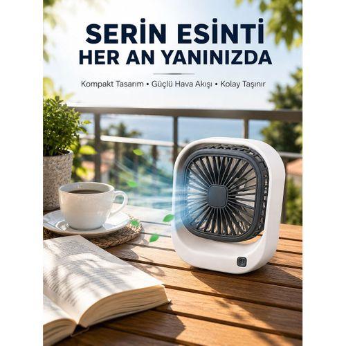 Taşınabilir Masa Fanı Sessiz Ve Güçlü Fan Sistemli