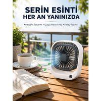 Taşınabilir Masa Fanı Sessiz Ve Güçlü Fan Sistemli