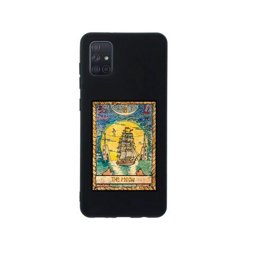 Samsung A71 The Moon Premium Silikonlu Siyah Telefon Kılıfı