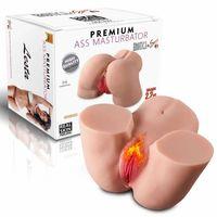 Lesta - Realistik Anal Vajinal 2 in 1 Titreşimli Isıtmalı Suni Kalça Vajina 2.2 KG