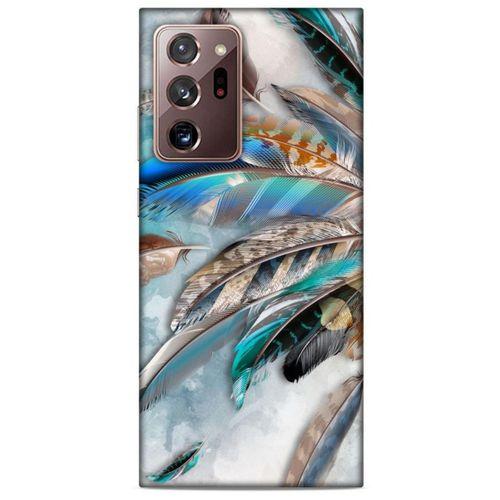 Samsung Galaxy Note 20 Ultra Kılıf Desenli Özel Seri Tüyler (30) Silicone Case