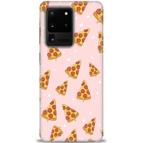 Samsung Galaxy S20 Ultra Kılıf HD Baskılı Kılıf - Pizza Dilimleri + Tam Ekran Koruyucu