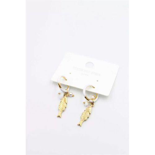 Balık Küpe - Beyaz