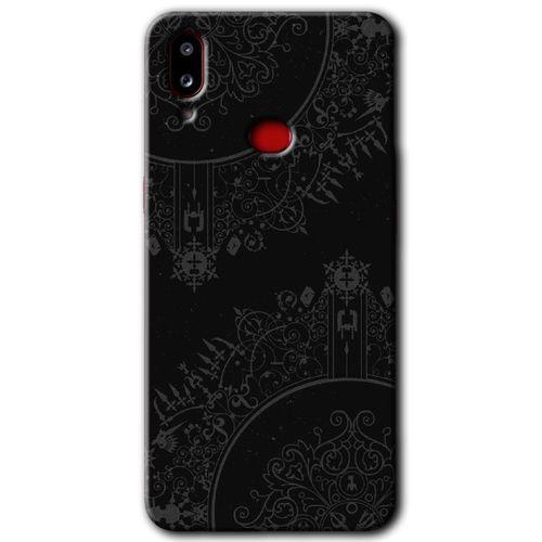 MRCİLETİSİM MRCİLETİSİM Samsung Galaxy A10s Kılıf HD Desen Baskılı Arka Kapak + Temperli Cam - Siyah Mandala