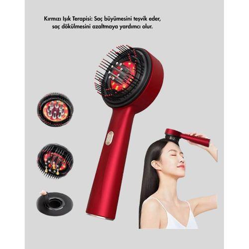 Elektrikli Titreşim Masaj Tarak Kırmızı Işık Terapi