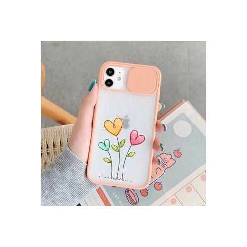 Kapli Balon Tasarımlı Tasarımlı iPhone 11 Pembe Kamera Korumalı Telefon Kılıfı