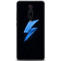 Xiaomi Mi 9T Kılıf HD Baskılı Kılıf - Mavi Şimşek + Tam Ekran Koruyucu