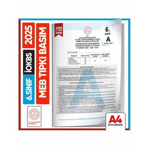 2025 6 Sınıf İOKBS BURSLULUK MEB Tıpkı Basım Çıkmış Soru Kitapçığı Video/PDF Çözümlü Türkiye Geneli