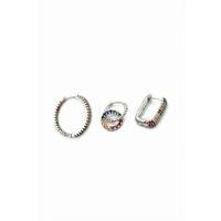 3'lü Halka Küpe - Gümüş