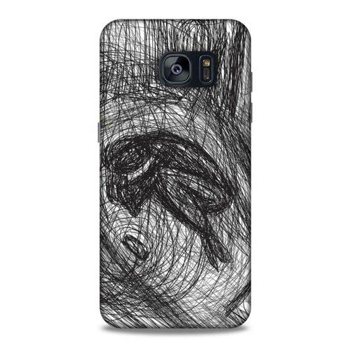 Samsung Galaxy S7 Edge Kılıf Depresyon (37) Silicone Cover Sarı Lacivert