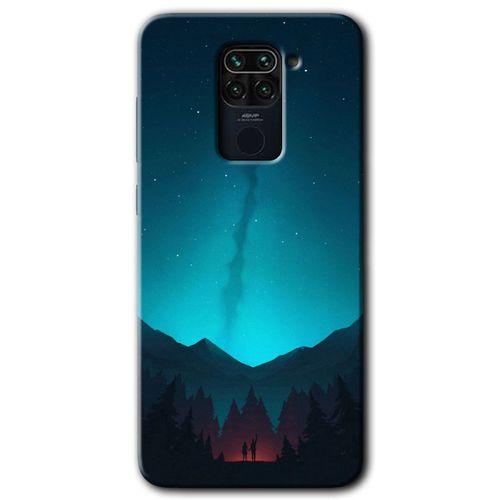 Redmi Note 9 Kılıf HD Desen Baskılı Arka Kapak - Night Fores Mount