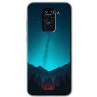 Redmi Note 9 Kılıf HD Desen Baskılı Arka Kapak - Night Fores Mount