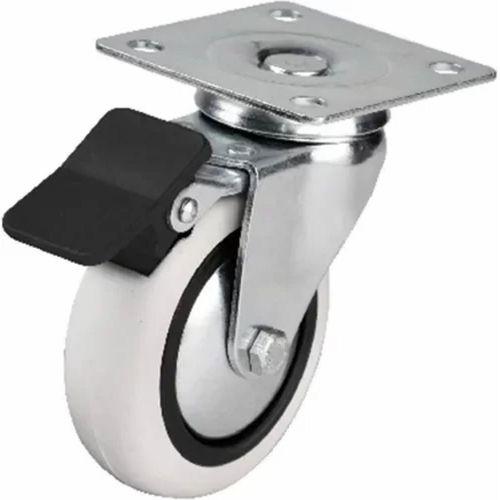 353 - 75x25 Mm Pvc Makaralı Tablalı Frenli Teker 4 Adet