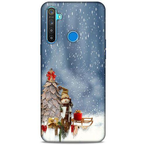 Oppo Realme 5i Kılıf Snowix (5) Koruma Kabı Gri Beyaz