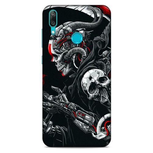 Huawei Y7 2019 Uyumlu Kılıf Motorsiklet (23) Ultra Koruma Kılıfı Kurukafa