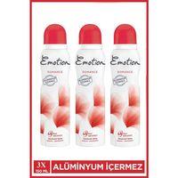 3 Adet Emotion Romance Kadın Vegan Deodorant 150 Ml Hızlı Kurur, Leke Bırakmaz