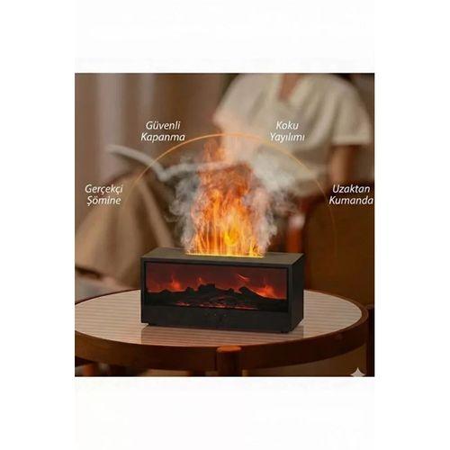 A4 Şömine Esintili Aromaterapi Difüzörü Ultrasonik Hava Nemlendici