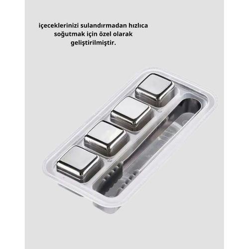 304 Paslanmaz Çelik Buz Küpü Seti Sulandırmadan Soğutan Yeniden Kullanılabilir
