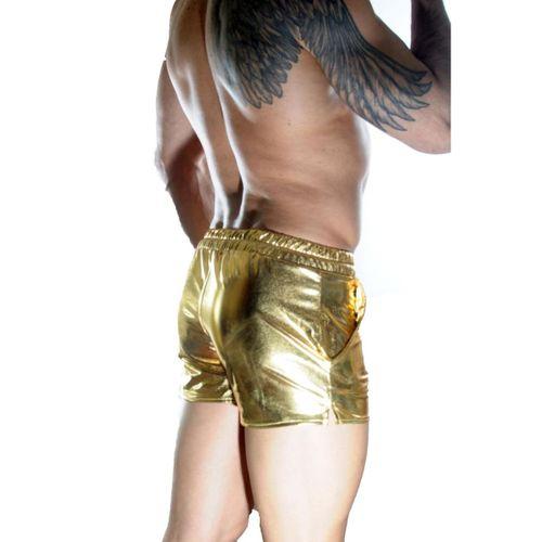 Erkek Gold Lame Short