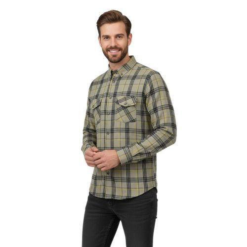 Erkek Kışlık Slim Fitt Uzun Kol Çift Cep Kapak Gömlek 2418 BGL-ST04799