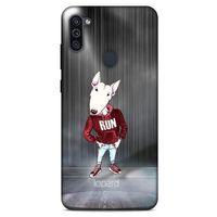 Samsung Galaxy M11 Kılıf FunnyMaX (41) Tank Kılıf Gri Bull Teriyer