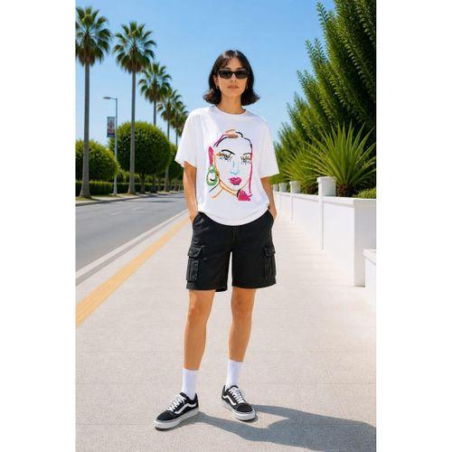 ALEXANDERGARDI Baskılı Bisiklet Yaka Kadın T-shirt