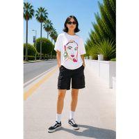 ALEXANDERGARDI Baskılı Bisiklet Yaka Kadın T-shirt