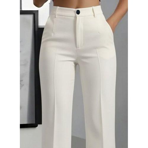 Kadın Yüksek Bel Cepli Ithal Krep Pantolon