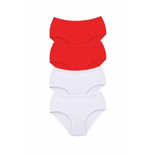 4 Adet Tutku Kadın Yüksek Bel Bato Kalın Lastik Külot S7