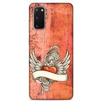 Lopard Samsung Galaxy S20 Uyumlu Kılıf Tattoo's (7) Telefon Kılıfı Kırmızı Beyaz