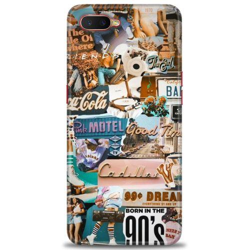 Oppo RX17 Neo Kılıf HD Baskılı Kılıf - Pink Motel + Tam Ekran Koruyucu