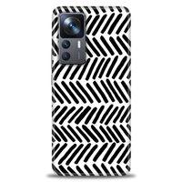 Xiaomi Mi 12T Pro Kılıf HD Baskılı Kılıf - Siyah Çubuklar + Tam Ekran Koruyucu