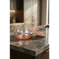 Turna Bakır Emirgan Tava 4 No 20 Cm El Dövme Kırmızı Turna7600-1