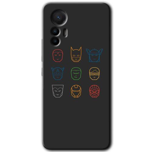 Xiaomi Mi 12 Lite HD Baskılı Kılıf + 9D Tam Ekran Koruyucu - Avengers Minimalism