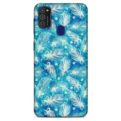Samsung Galaxy M21 Kılıf Desenli Özel Seri Tüyler (42) Rugged Armor Kılıf