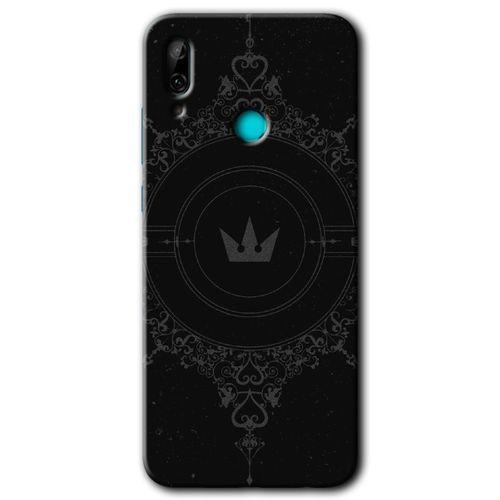 Huawei P smart 2019 Kılıf Baskılı Kapak - Siyah Mandala 1 +Tam Ekran Koruyucu