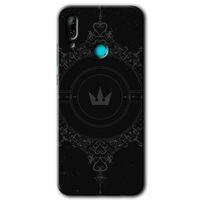 Huawei P smart 2019 Kılıf Baskılı Kapak - Siyah Mandala 1 +Tam Ekran Koruyucu