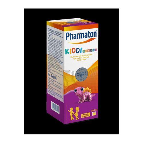 Pharmaton Pharmaton Kiddi Growth Kalsiyum Vitamin D İyot İçeren Takviye Edici Gıda Meyve Aromalı Şurup 200 ml