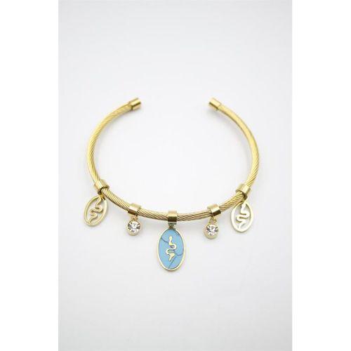 Yılan Örgü Bilezik - Altın