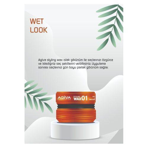 AGIVA Professionals Hair Wax 01 (turuncu) ıslak görünüm 175 ml