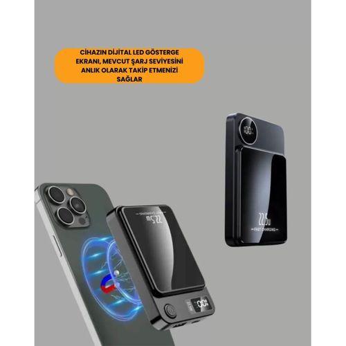 5000mah / 10000mah Kapasiteli Manyetik Usb-c Ve Kablosuz Powerbank