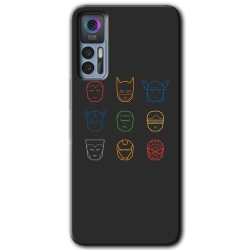 TCL 30 Kılıf HD Desen Baskılı Arka Kapak - Avengers Minimalism