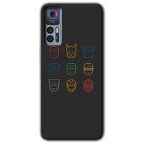 TCL 30 Kılıf HD Desen Baskılı Arka Kapak - Avengers Minimalism