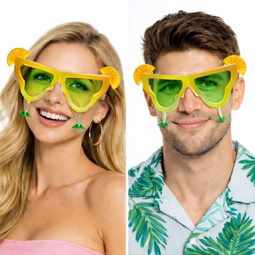 Sarı Margarita Bardak Şeklinde Parti Gözlüğü