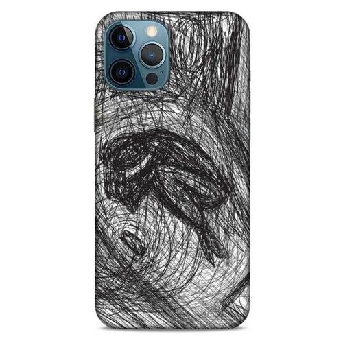 Apple iPhone 12 Pro Max Kılıf Depresyon (37) Silicone Cover Sarı Lacivert