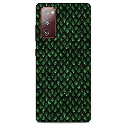 Samsung Galaxy S20 Fe Kılıf Dragons (5) Koruma Kabı Ejderha Koyu Yeşil Pul