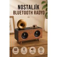 Nostaljik Radyo Bluetooth Bağlantılı Şarjlı Yüksek Ses Kaliteli