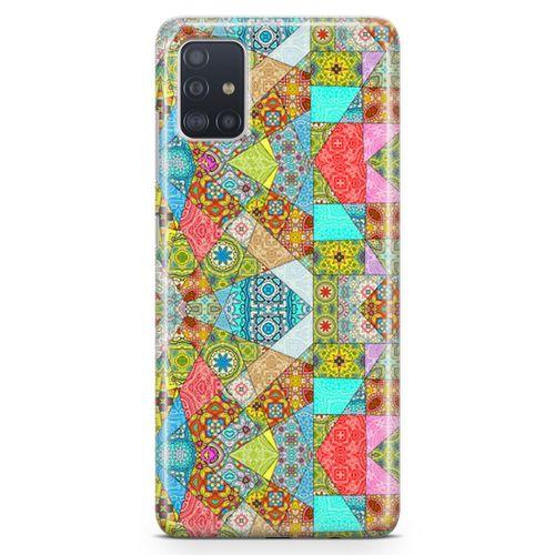Samsung Galaxy A51 Kılıf Yeşil Vintage Arka Kapak Koruma Desenli Full Koruyucu