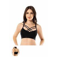 Kota 6 Adet Siyah Çapraz İpli Büstiyer